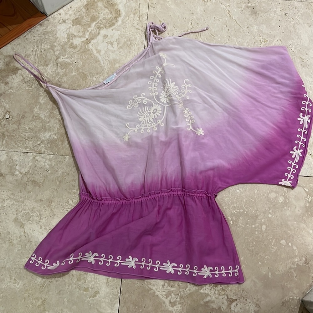 Debbie Katz Ombre purple swim coverup dress